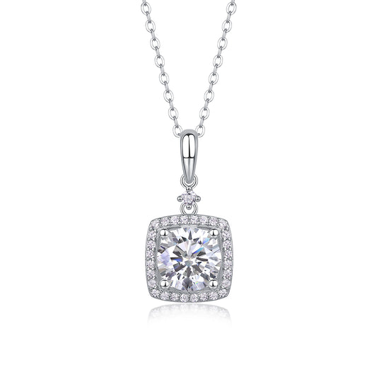 Innocent Mary — Signature Sterling Silver Pendant Necklace (Luxury Moissanite)