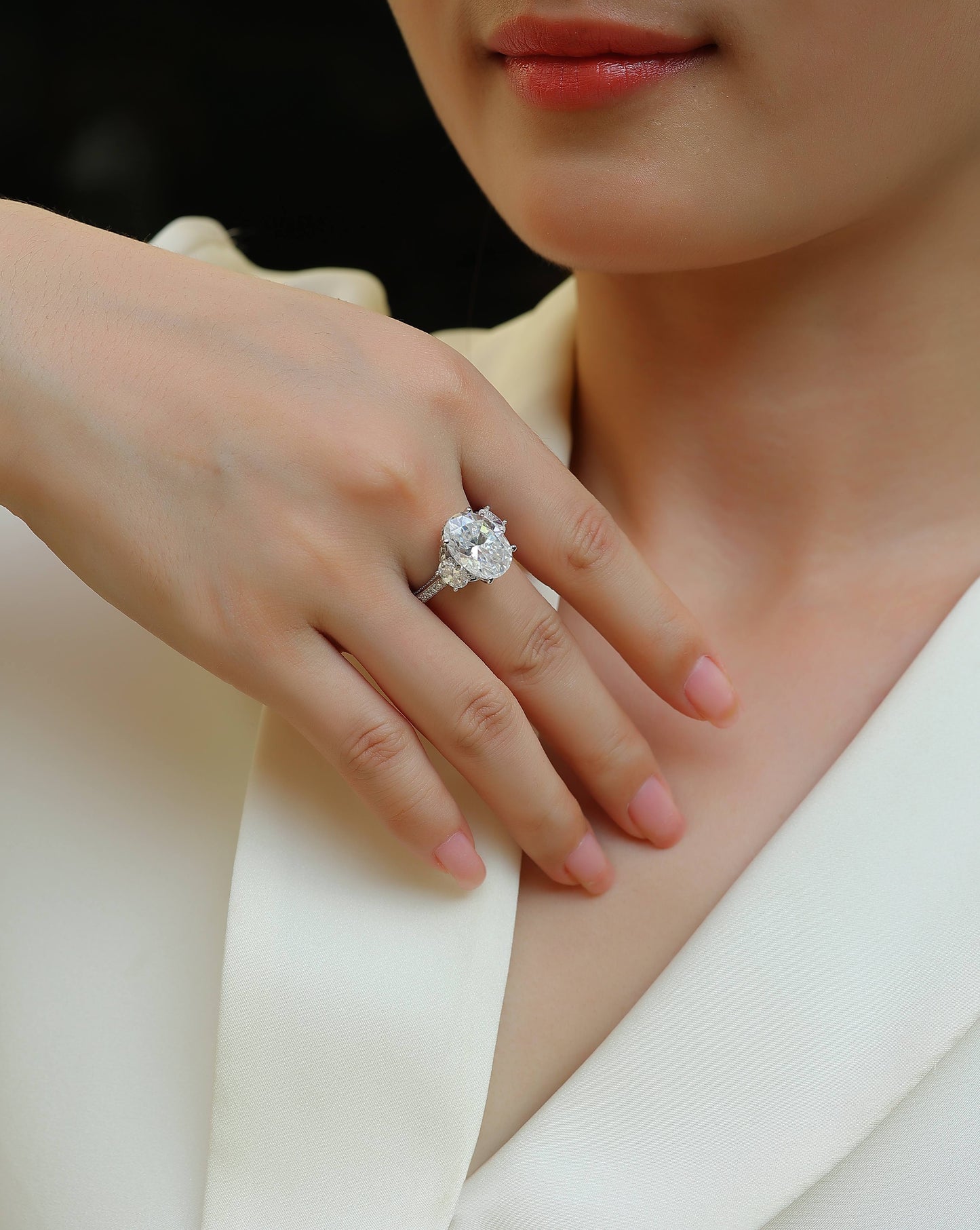 Crown Of Radiance — Kenmerkende sterling zilveren ring (eivormig)