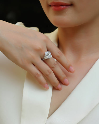 Crown Of Radiance — Kenmerkende sterling zilveren ring (eivormig)