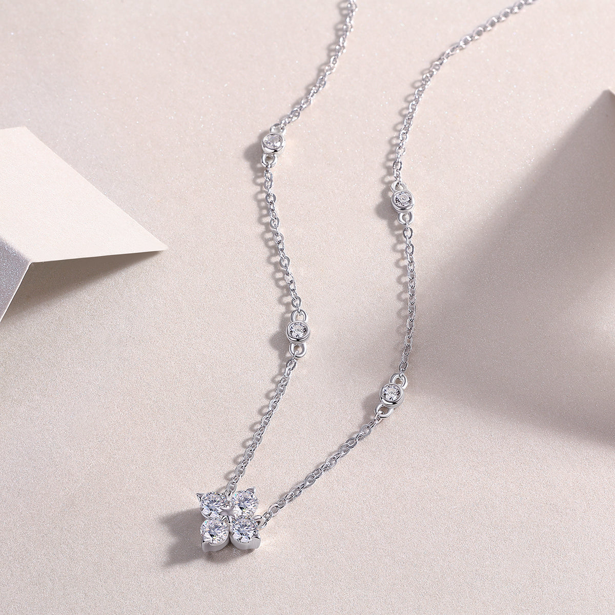 Radiant Star — Signature Sterling Silver Pendant Necklace (Luxury Moissanite)