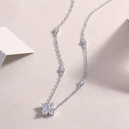 Radiant Star — Signature Sterling Silver Pendant Necklace (Luxury Moissanite)