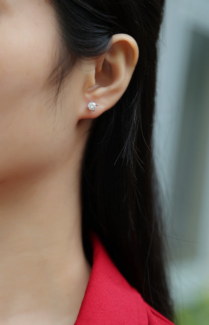 Time Imprint — Signature Sterling Silver Stud Earrings (0.5 Carat)