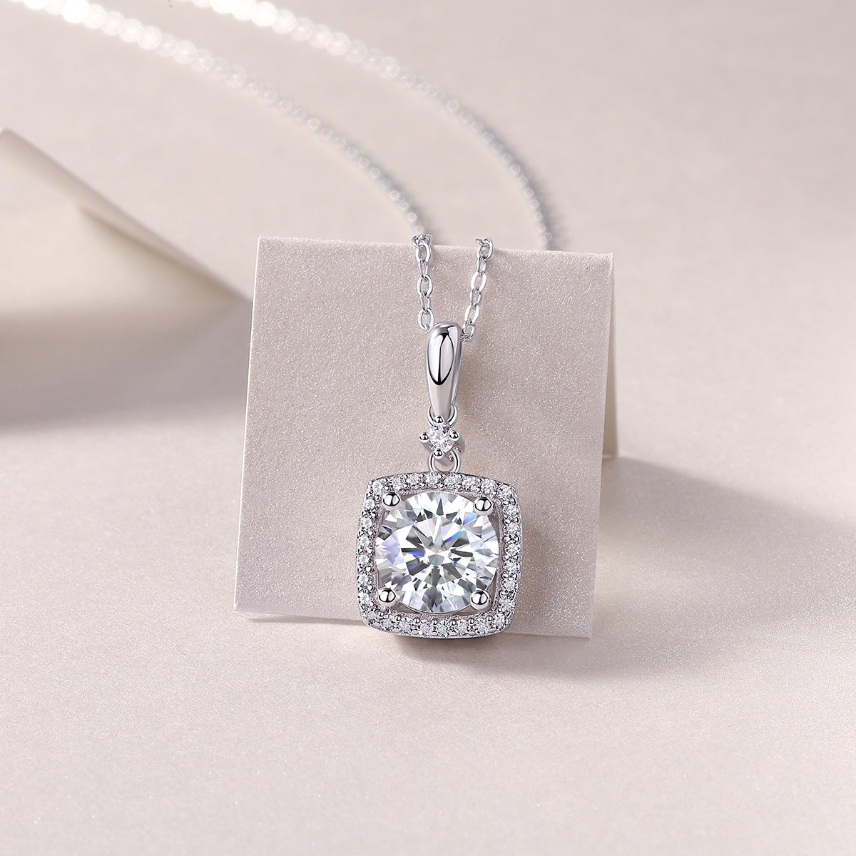 Innocent Mary — Signature Sterling Silver Pendant Necklace (Luxury Moissanite)